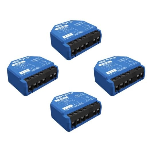 Interruptor inteligente Shelly 1 Gen3 Wireless Bluetooth Wi-Fi Montaje en Pared Azul 4uds