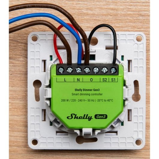 Dimmer Shelly Dimmer Gen3 Regulación Inalámbrica 150W LED 200W Halógenas Integrado