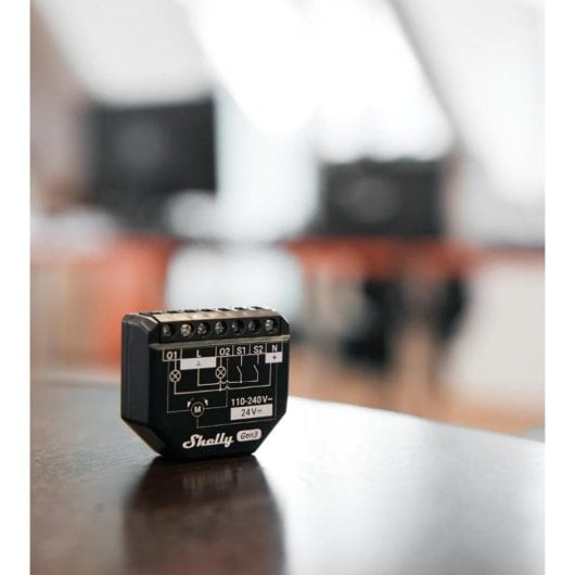 Relais Wi-Fi Shelly 2PM Gen3 Wi-Fi Bluetooth Contrôle des volets et de l’éclairage, Suivi de l’énergie, Encastrable