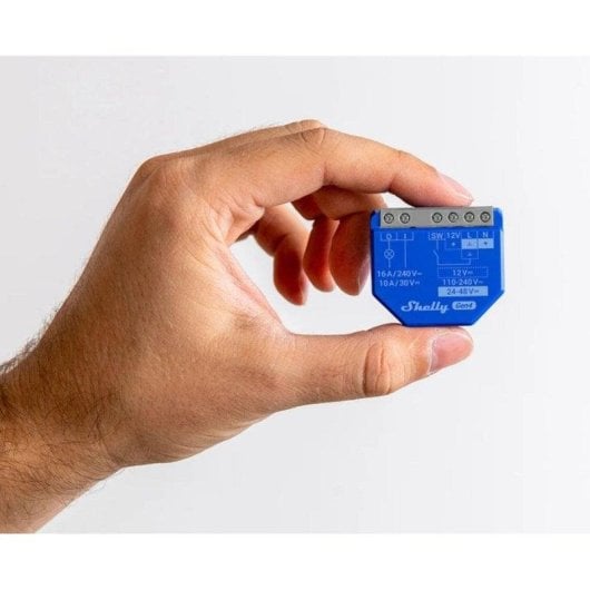 Relais Wi-Fi Shelly 1 Gen4 Connectivité Wi-Fi, Bluetooth, ZigBee Contrôle de l’éclairage, Encastrable, Pack 2