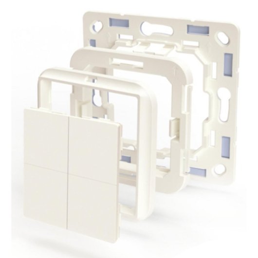 Shelly BLU Wall Switch 4 Marfim Botões Bluetooth Bateria CR2032 3V