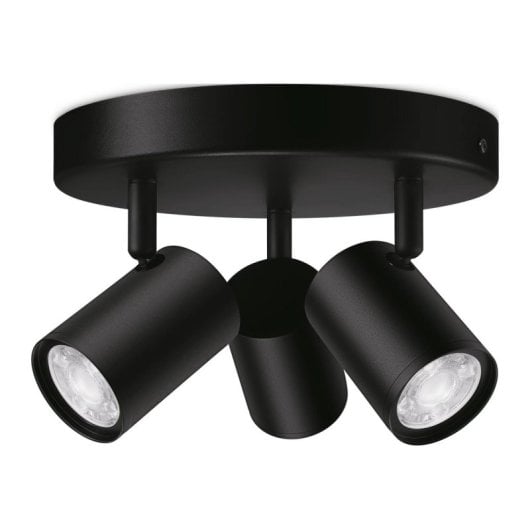 Foco Inteligente WiZ IMAGEO 3 LED regulável 2200K-6500K 345lm preto metal