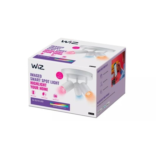 Foco Inteligente WiZ Imageo 3 Cabeças Ajustáveis LED Branco regulável 2200K-6500K