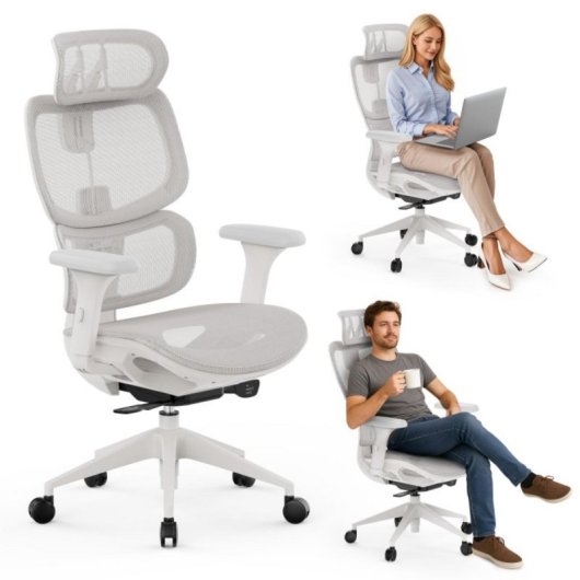 Silla de oficina SENSE7 Nobu respaldo modular malla transpirable ajuste 3D ergonómico