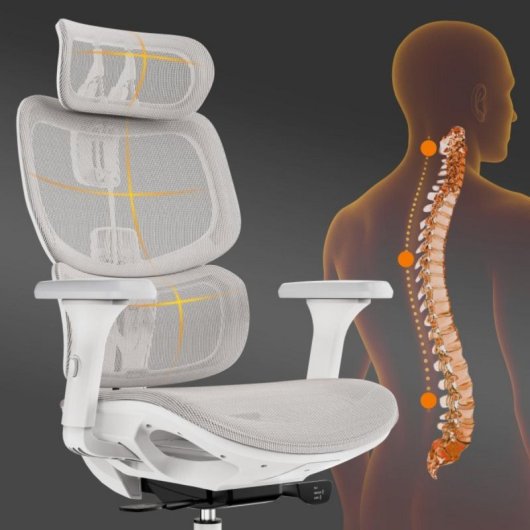 Silla de oficina SENSE7 Nobu respaldo modular malla transpirable ajuste 3D ergonómico