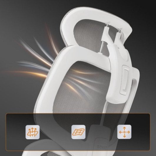 Silla de oficina SENSE7 Nobu respaldo modular malla transpirable ajuste 3D ergonómico