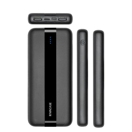 Powerbank Rivacase VA2041 10000mAh Polímero de Litio 3 Dispositivos 10W USB-C Negro