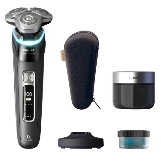 Máquina de Barbear Facial Philips i9000 Prestige XP9200/30 Recarregável 60 min Seco e Molhado 3 Cabeças Carregamento Rápido