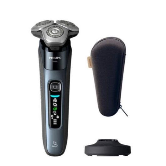 Aparelho de Barbear Philips i9000 Azul Wet & Dry SkinIQ Rotativo Bluetooth