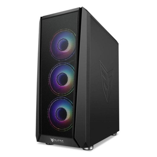 Torre SUPRA GAMING GTI 95 Mesh 4 Ventiladores ARGB Cristal Templado EATX Negro