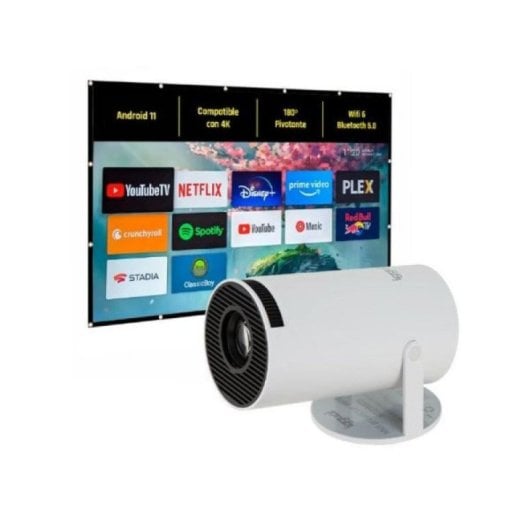 Pack Mini Proyector Iggual + Pantalla 120" Plegable Alta Definición y Portabilidad