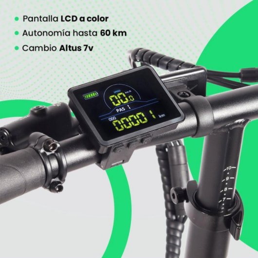 Bicicleta eléctrica YOUIN Praga BK1800 20" FAT plegable 250W batería 60 km hidráulica