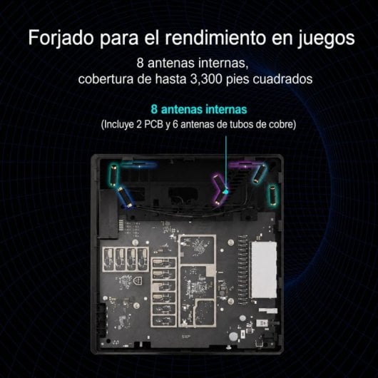 ASUS ROG Strix GS-BE18000 Router Wi-Fi 7 Tri-Band 2.5G com 8 Antenas 4x4 MU-MIMO USB