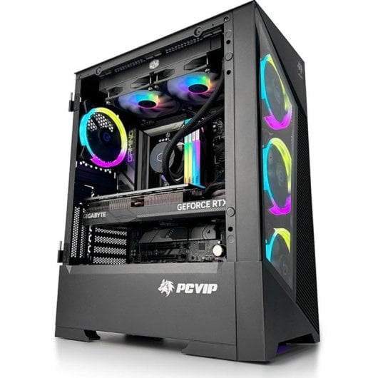 PcVIP MH10 Frontal Glass AMD Ryzen 5 9600X 32GB DDR5 1TB SSD RX 9060 XT 16GB Windows 11 Pro
