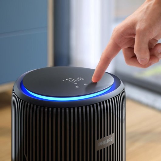 Purificador de Aire Philips AC3421/13 300m³/h HEPA Humidificador Automático Negro