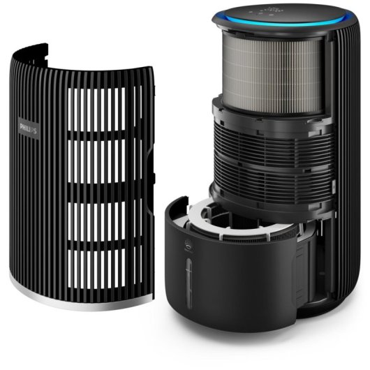 Purificador de Aire Philips AC3421/13 300m³/h HEPA Humidificador Automático Negro