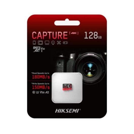 Hiksemi Capture Cartão MicroSD 128GB P10 U3 180MB/s 4K TLC NAND