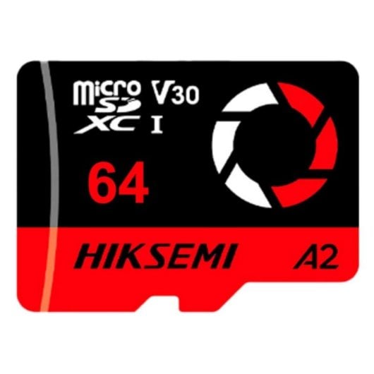 Carte Mémoire MicroSD Hikvision Capture 64GB P10 U3 Vitesse Ultra 4K