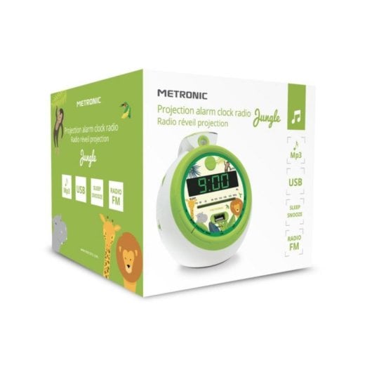 Relógio Infantil Metronic Jungle Multicolorido FM com Projeção Relógio Infantil Metronic Jungle Multicolorido FM com Projeção