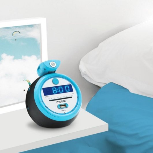 Réveil Multifonction avec Projection, Alarme, Radio FM et Entrée USB