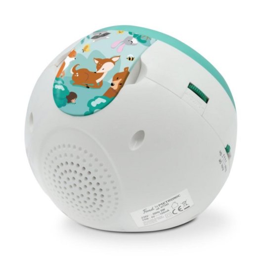 Radio despertador infantil digital proyector animales bosque 3 modos USB compacto