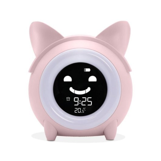 Réveil enfant METRONIC, veilleuse, écran LCD éducatif, USB compact