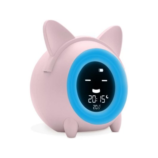 Réveil enfant METRONIC, veilleuse, écran LCD éducatif, USB compact