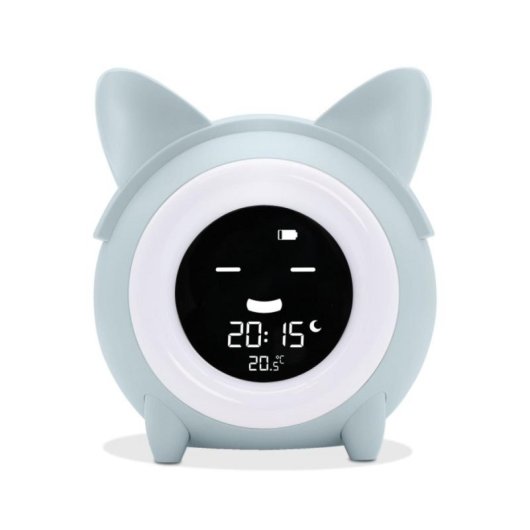 Réveil enfant METRONIC, veilleuse, écran LCD éducatif, USB compact