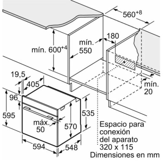 Horno eléctrico Balay 3HA5129B3 71L Blanco con autolimpieza hidrolítica y pantalla