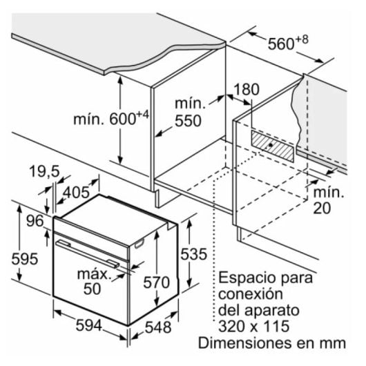 Horno eléctrico Balay 3HB5879N7 71L Negro con autolimpieza pirolítica, Wi-Fi y grill