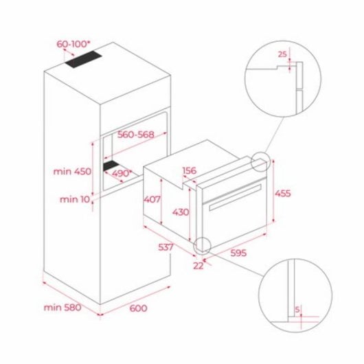 Forno elétrico Teka NEO HBC 6250 P SS 45L Inox com limpeza DualClean