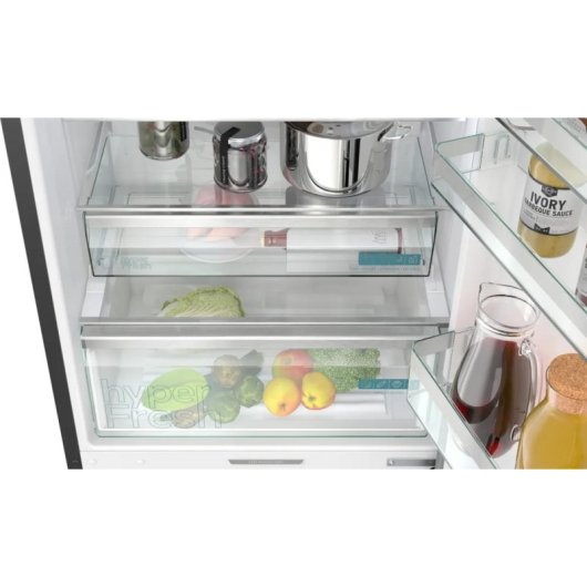 Frigorífico Siemens Combinado 203cm 258L A Preto No Frost hyperFresh superFreeze