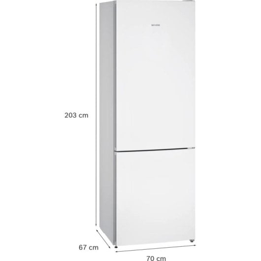Siemens KG49N2WDA Combinado No frost 203cm 438L D Branco hyperFresh Home Connect