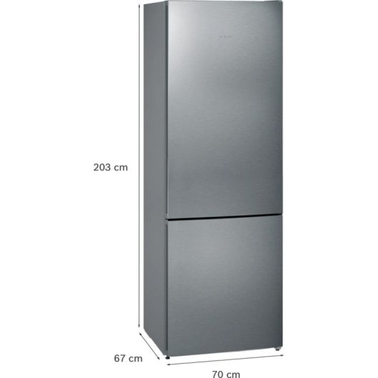 Frigorífico Siemens Combinado No Frost 203cm 438L D Aço Inox Anti-impressão Digital HyperFresh