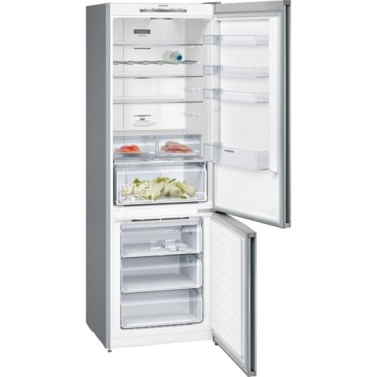 Frigorífico Siemens Combinado No Frost 203cm 438L D Aço Inox Anti-impressão Digital HyperFresh
