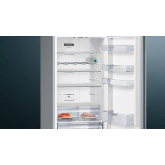 Frigorífico Siemens Combinado No Frost 203cm 438L D Aço Inox Anti-impressão Digital HyperFresh