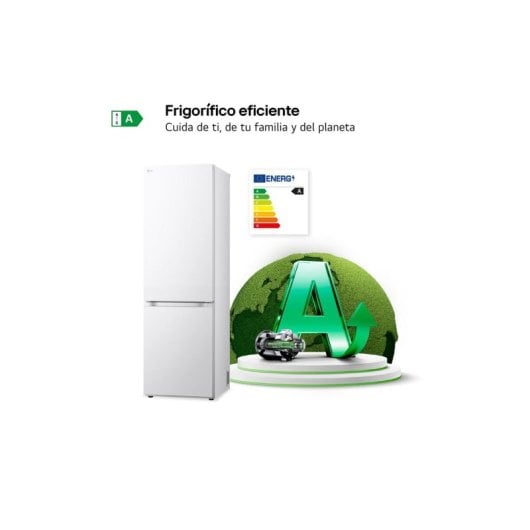 LG GBV3100ASW Combi No Frost 186cm 374L A Blanco DoorCooling+ NatureFRESH