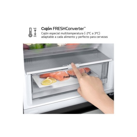 LG GBV3100ASW Combi No Frost 186cm 374L A Blanco DoorCooling+ NatureFRESH