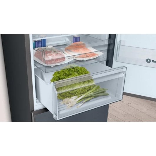 Frigorífico Balay 3KFD763GI Combi No Frost 203cm 368L D Negro SuperCool y Congelación rápida