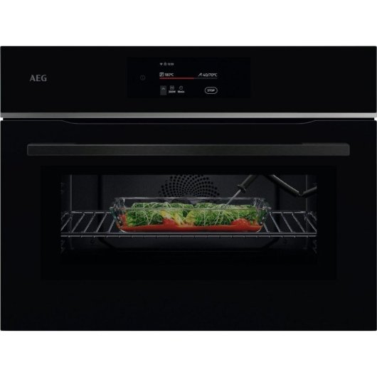 Horno elétrico AEG Series 8000 TK8NK721B 44 L Preto com controle Wi-Fi e autolimpeza Hydro