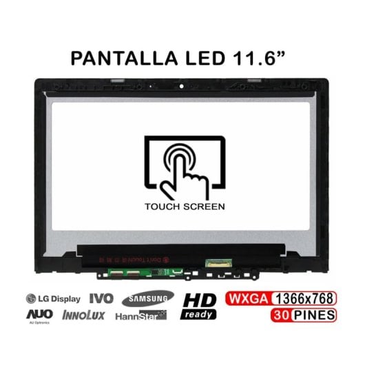Generalüberholter 11,6-Zoll-LED-Touchscreen mit Rahmen für Lenovo Winbook 300e 2. Generation Laptop 5D10T45069