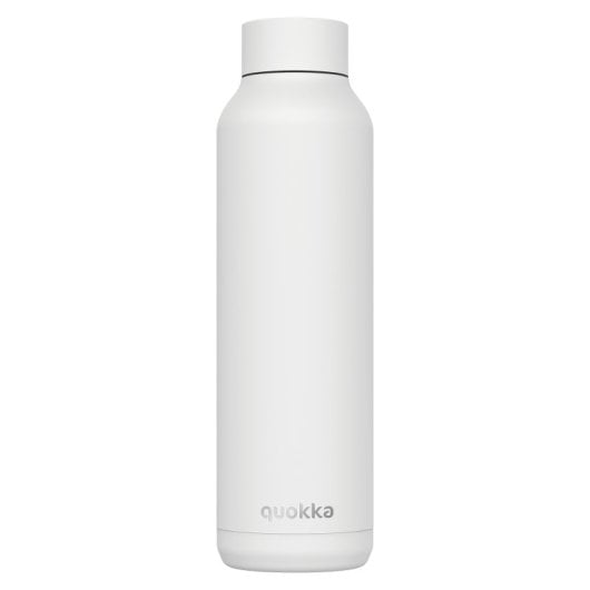 Bouteille isotherme Quokka en acier inoxydable blanc massif 630 ml