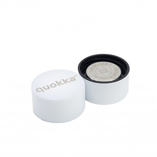 Bouteille isotherme Quokka en acier inoxydable blanc massif 630 ml