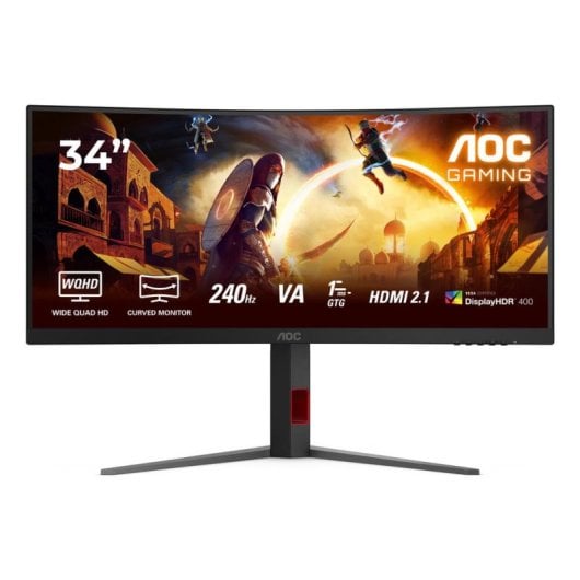 Écran PC AOC CU34G4Z 34'' UltraWide QHD 240Hz Fast VA Courbé HDR400 Adaptive Sync