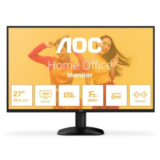 AOC Q27B35S3 Monitor 27" IPS QHD 120Hz HDR10 com Altifalantes e Adaptive Sync