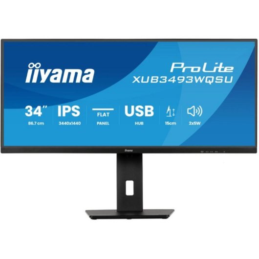 Écran iiyama ProLite XUB3493WQSU-B6 34'' UltraWide Quad HD 1440 x 3440 Pixels LED IPS Noir