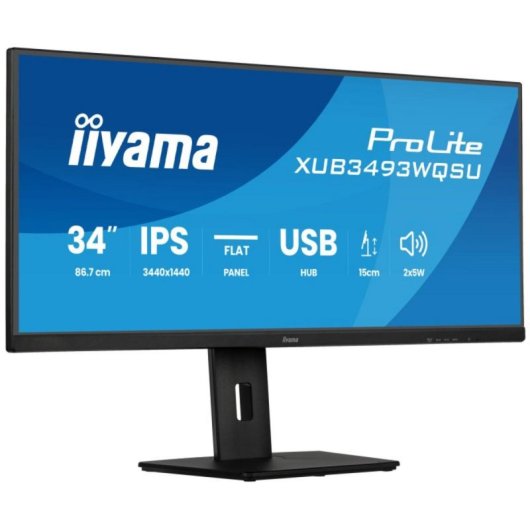 Écran iiyama ProLite XUB3493WQSU-B6 34'' UltraWide Quad HD 1440 x 3440 Pixels LED IPS Noir