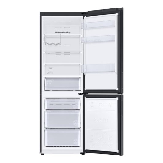 Frigorífico Samsung Combi No frost 185cm 344L E Schwarz Multiflow LED