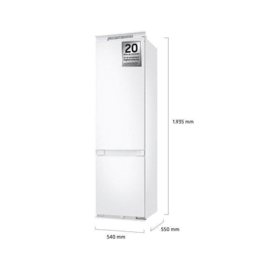 Frigorífico Combi Samsung BRB80F30ADS0EF No Frost 193,5cm 298L D Branco WiFi