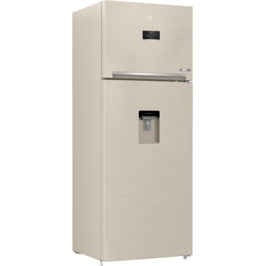 Frigorífico Beko Combi 185cm 406L E Bege Dispensador Água Zona Fresca